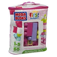 Mega Bloks First Builders 60 Piece Pink Blocks Bag Kmart