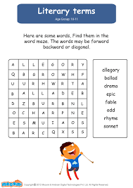 You can & download or print using the browser document. Literary Terms Word Maze English Worksheet For Kids Mocomi