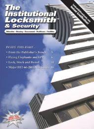 Locksmith available for a multitude of different situations where you may be locked out of your home or vehicle! Circle 325 On Rapid Reply The National Locksmith
