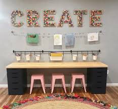 40 Amazing Homeschool Room Ideas You Absolutely Must See Homeschool Room Design Kids Playroom Decor Kids Craft Room