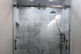 We feature frameless sliding shower doors, single shower doors, corner shower doors and more. Barn Door Style Sliders Dsi Glass Aurora Custom Glass Company