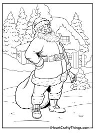 Set up a table outside and keep kids of all ages occupied with these spring pictures to color. Santa Coloring Pages