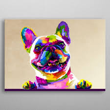 French Bulldog Pop Art Poster Print By Peri Priatna Displate In 2021 French Bulldog Art French Bulldog Painting Bulldog Art