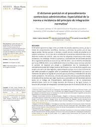 PDF) El dictamen pericial en el procedimiento contencioso administrativo.  Especialidad de la norma e incidencia del principio de integración normativa