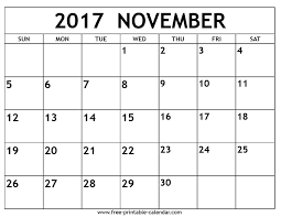 November 2017 Calendar Calendar Printables Print Calendar November Printable Calendar