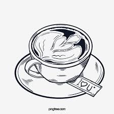 خط القهوة رسم فنجان القهوة الغربي فنجان شاي البن القدح اسود و ابيض png وملف psd للتحميل مجانا line drawing coffee line coffee cups
