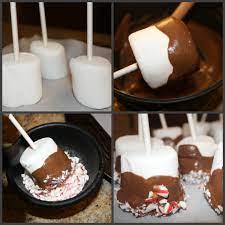 Chocolate Covered Marshmallow Hot Cocoa Stir Sticks Recipe Chocolate Covered Marshmallows Chocolate Chocolate Shots