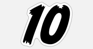 Number 10' Sticker | Spreadshirt
