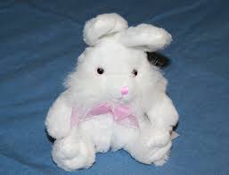 White Small Plush Easter Bunny Rabbit Pink Eye Bow 8 Homerbest Stuffed Soft Toy Easter Bunny Plush Easter Plush Bunny Plush