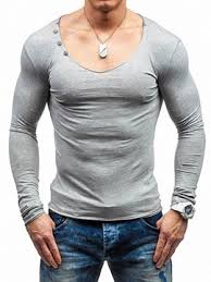 Codes promo, ventes flash, livraison offerte, trouvez le produit de vos rêves à prix réduit ! T Shirt Homme A Manches Longues Col Large Slim Tidebuy Com