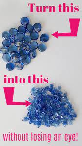 How To Turn Cheap Dollar Store Glass Nugget Vase Filler Into Sparkly Crushed Glass For Use In Crafts And Resin Geode Diy Resin Crafts Resin Crafts Glass Crafts