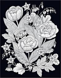 In this butterfly coloring book for adults, you can enjoy hours of relaxation with over 30 amazing anti stress butterfly designs. Flowers With Black Background Coloring Books Blank Coloring Pages Coloring Pages