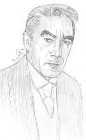 انطويني كوين anthony quinn بريشة شهاب المقرمي male sketch art male