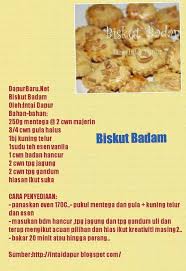 Resepi biskut badam coklat adalah resepi biskut raya 2020 tanpa oven. Resepi Biskut Badam Susu Resepi Merory Sedap Betul