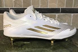 Black And Gold Baseball Cleats Youth Adidas Adizero Size 13 5 Afterburner 2 0 Metal Baseball Cleats White Gold F37628 Ebay Metal Baseball Cleats Cleats Baseball Cleats