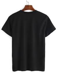Black Letters Print T Shirt Black Shirt Outfits T Shirt Design Template T Shirt Png