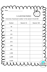 Rounding Worksheets 2 3 And 4 Digit Numbers Rounding Worksheets Elementary Math Worksheets