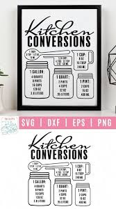 Kitchen Conversion Svg Conversion Chart Kitchen Etsy Kitchen Conversion Conversion Chart Kitchen Cricut Projects Vinyl