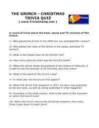 Jan 01, 1970 · how many of these christmas movie trivia questions can you get right? The Grinch Christmas Trivia Quiz Trivia Champ