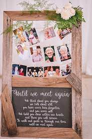 20 Ways To Remember Loved Ones At Your Wedding Wedding Photo Display Rustic Wedding Photos Marquee Wedding