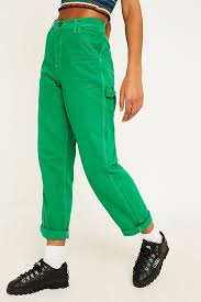 Uo Bdg Contrast Stitch Green Workwear Jeans 50 00 Workwear Jeans Work Wear Contrast Stitch