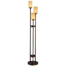 Portfolio 62 In Oil Rubbed Bronze 3 Light Multi Head Floor Lamp With Glass Shades