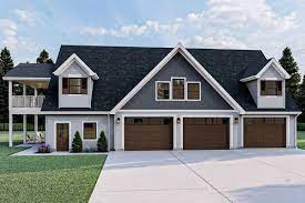 This 3 bay garage will enhance the beauty of an garage apartment plans or house plan with drive under garage. Plan 62911dj 3 Car Carriage House Plan With 2 Bedroom Upstairs Apartment Carriage House Plans Garage Apartment Floor Plans House Plans
