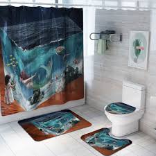 See more ideas about mermaid bathroom, little mermaid bathroom, mermaid room. Shower Bathtub Accessories 4pcs Mermaid Shower Curtain Bathroom Non Slip Soft Bath Mat Toilet Cover Rugs Home Garden Gefradis Fr
