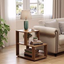 The Convenient Size Designed For Corners And Small Spaces To Dressing Up Your Living Room And Displaying Your Favorite In 2020 Storage Shelves Rustic End Tables Table