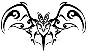 Logo tribal batman in style tattoo. Tribal Bat Tattoo Bats Tattoo Design Bat Tattoo Tribal Art Tattoos