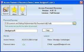 Steps to unlock ms access database password · download access password recovery tool. Ms Access Password Recovery 4 0 1 5 On Filecart