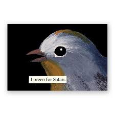I Preen For Satan Postcard Set Of 12 Etsy In 2020 Weird Birds Postcard Classic Art