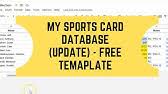 We did not find results for: My Sports Card Database Youtube