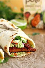 Marinated Tofu Naan Wraps With Avocado Lime Slaw I Love Vegan Recipe Marinated Tofu Avocado Recipes Healthy Recipes