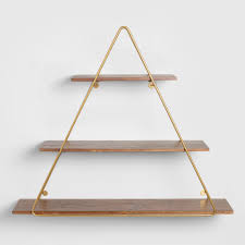 With its 70% metal and 30% mdf build, this decorative rack can last longer. Wood And Gold Triangle Wall Shelf Buy Wood Round Wall Shelf Wood Round Wall Shelf Antique Iron Shelf Product On Alibaba Com