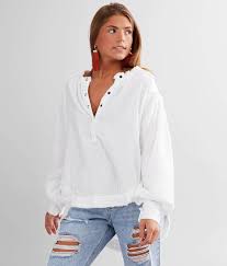 Maybe you would like to learn more about one of these? Free People Beach Day Henley Pullover Women S Sweatshirts In Ivory Buckle