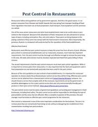 A pest infestation can put your product and your business' reputation at risk because nobody ipm programs are successful for a simple reason. Calameo Pest Control In Restaurants