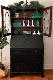 If you're among those who've been turned off by a bar cart's brevity, consider refashioning a vintage secretary desk with a hutch as a bar. Secretary Desk Is A Beautiful And Practical Addition To Every House