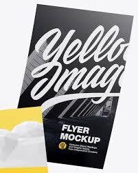 Two A6 Flyers Mockup In Stationery Mockups On Yellow Images Object Mockups