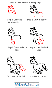 How to draw a cartoon horse? How To Draw Horse Step By Step Learn How To Draw