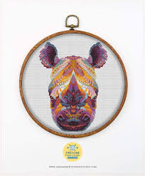 Draw your own designs on this 11 count counted cross stitch fabric! Fashion Mandala Rhino K471 Counted Cross Stitch Pattern 4 Printed Schemes Inside No Fabric Threads Needles Hoops Embroidery Pattern Best Sale Www Heapbharat In