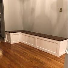 A banquette with storage is always a plus. Pin Pa Kjokken