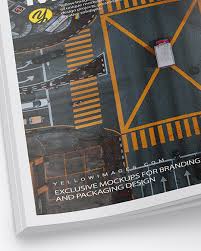 Download Textured A4 Magazine Mockup In Stationery Mockups On Yellow Images Object Mockups PSD Mockup Templates