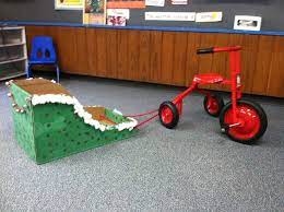 Dashing Through The School In A One Trike Open Sleigh Diy Sleigh From A Cardboard Box Yep I Christmas Classroom Christmas School Christmas Kindergarten