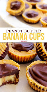 Peanut Butter Banana Cups Delicious Clean Eating Snacks Recipe Peanut Butter Recipes Peanut Butter Banana Healthy Dessert Recipes