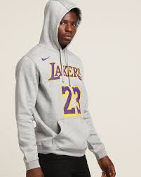 Lebron james lakers jerseys, tees, and more are at the official online store of the nba. Nike Los Angeles Lakers Lebron James 23 Hood Dark Grey Heather Culture Kings