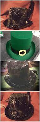 Diy Steampunk Top Hat 1 Cover Any Party Hat With Black Duct Tape 2 Using Your Fingers Rub On A Small Amount Of Pai Steampunk Diy Diy Hat House Party Outfit
