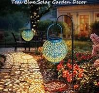 Go2garden Big Solar Outdoor Lanterns Waterproof, Gifts for Dad Mom Garden Yard Decor Lights for Patio,Balcony Party Ornaments, Birthday Mothers Day ...