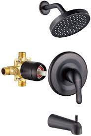 Oil rubbed bronze is a beautiful finished metal used for many home fixtures and hardware. Buy Gabrylly Shower Tub Kit Tub And Shower Faucet Set Valve Included With 6 Inch Rain Shower Head And Tub Spout Single Handle Tub And Shower Trim Kit Oil Rubbed Bronze Online In Turkey B0866fyrrp