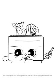 How To Draw Suzie Sushi From Shopkins Drawingtutorials101 Com Shopkin Coloring Pages Shopkins Colouring Pages Coloring Books